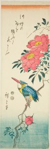Martín Pescador y Rosas de Utagawa Hiroshige