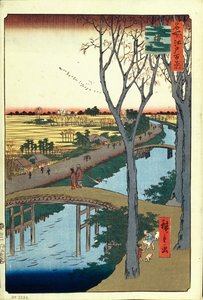 Koume Embankment, Cien vistas famosas de Edo, 1856-1858