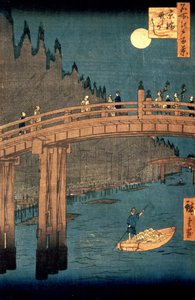 Puente de Kioto a la luz de la luna, de la serie 