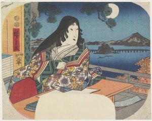 Lady Murasaki en el templo Ishiyamadera, 1847-1848