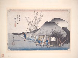 Mariko Tea Shop, de la serie Cincuenta y tres Estaciones del Tokaido de Utagawa Hiroshige