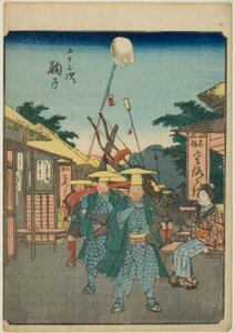 Mariko, de la serie "Cincuenta y tres estaciones del Tokaido" de Utagawa Hiroshige
