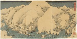 Montaña y río en el paso de Kiso, agosto 1857