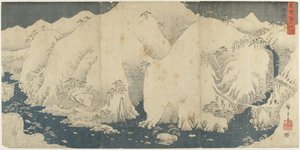 Montaña y Río en el Paso Kiso, agosto de 1857