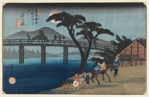 Nagakubo, no.28, de la serie Sesenta y nueve estaciones de la carretera de Kisokaido, 1835-40 de Utagawa Hiroshige
