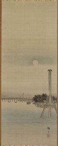 Escena nocturna en el río Sumida de Utagawa Hiroshige