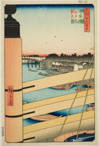 Puente Nihon y Puente Edo, de la serie "Cien vistas famosas de Edo"