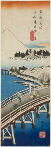 Puente Nihon visto en la nieve (Nihonbashi setchu no kei), de la serie "Vistas famosas en la capital oriental (Toto meisho)"