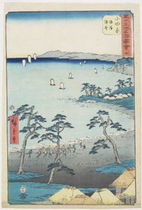 Casa de pescadores No.10 en una playa, Odawara, julio de 1855