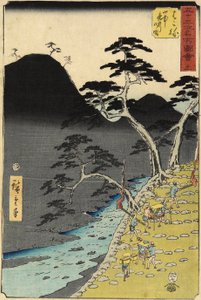 No.11 Río en la Montaña de Noche, Hakone, Julio 1855
