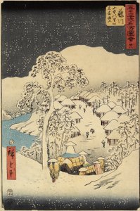 No.38 Aldea Nakayama en Fujikawa, julio de 1855