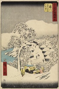 No.38 Aldea de Yamanaka en Fujikawa, julio de 1855