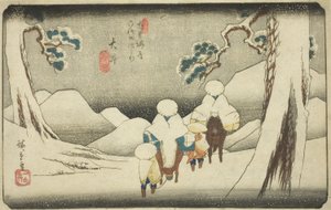 No. 47: Oi, de la serie "Sesenta y nueve estaciones del Kisokaido (Kisokaido rokujukyu tsugi no uchi)" de Utagawa Hiroshige