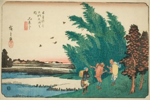 No. 56: Mieji, de la serie "Sesenta y Nueve Estaciones del Kisokaido (Kisokaido rokujukyu tsugi no uchi)"
