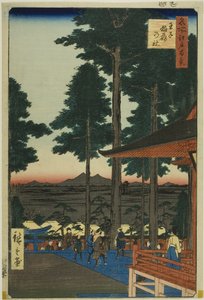 Santuario de Oji Inari (Oji Inari no yashiro), de la serie "Cien vistas famosas de Edo (Meisho Edo hyakkei)" de Utagawa Hiroshige