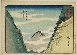 Valle Raigo en la provincia de Sagami (Sagami Oyama Raigodani), de la serie "Treinta y seis vistas del monte Fuji (Fuji sanjurokkei)" de Utagawa Hiroshige
