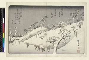 Nieve vespertina en la colina Asuka, Asukayama