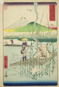 Río Sagami, de la serie "Treinta y seis vistas del Monte Fuji" de Utagawa Hiroshige