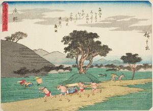 Shono, de la serie "Cincuenta y tres estaciones del Tokaido" de Utagawa Hiroshige