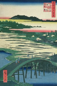 Puente Sugatami, Puente Omokage y Jariba en Takata, de la serie 