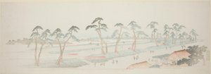 Campos de equitación de Takada (Takada baba), de la serie "Trece vistas de los alrededores de Edo"