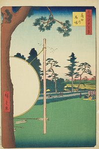Takata Riding Grounds (Takata no baba), nº 115 de la serie "Cien vistas famosas de Edo (Meisho Edo hyakkei)".