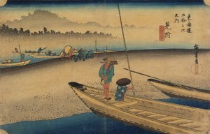 Vista del río Tenryu, Mitsuke, c. 1833