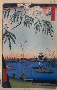 El río Ayase y Kanegafuchi, Cien vistas famosas de Edo, 1856-1858