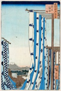 El Distrito de los Tintoreros en Kanda Cien Vistas Famosas de Edo, 1856-1858