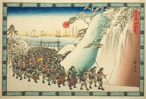 El ataque nocturno, Parte 6: Ofrenda de incienso (Youchi roku, shoko ba), de la serie "La venganza de los leales retenedores (Chushingura)" de Utagawa Hiroshige
