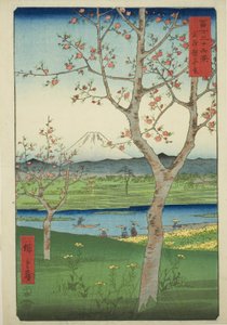 Los alrededores de Koshigaya en la provincia de Musashi, de la serie "Treinta y seis vistas del monte Fuji"