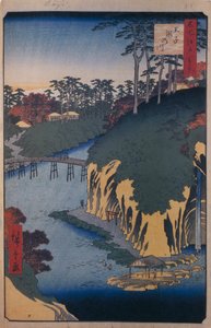 El Takinogawa en Oji Cien vistas famosas de Edo, 1856-1858