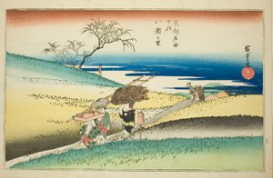 El pueblo de Yase (Yase no sato) de la serie "Lugares Famosos en Kioto (Kyoto meisho no uchi)" de Utagawa Hiroshige