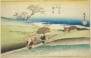 El pueblo de Yase (Yase no sato), de la serie "Lugares famosos en Kioto (Kyoto meisho no uchi)" de Utagawa Hiroshige