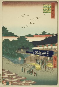 El distrito Yamashita de Ueno (Ueno Yamashita), de la serie "Cien vistas famosas de Edo (Meisho Edo hyakkei)" de Utagawa Hiroshige