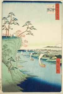 Vista de Konodai y el río Tone, de la serie "Cien vistas famosas de Edo" de Utagawa Hiroshige