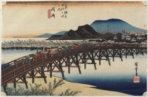 Puente Yahagi, Okazaki, c. 1833