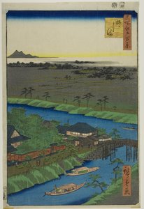 Yanagashima, de la serie "Cien vistas famosas de Edo (Meisho Edo hyakkei)"