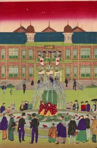 Segunda exposición industrial nacional en el Parque Ueno de Utagawa Hiroshige III