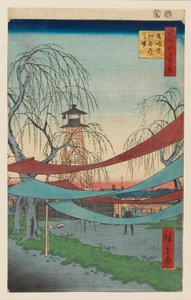 Campos de equitación de Hatsune, Bakuro-cho de Utagawa Hiroshige II