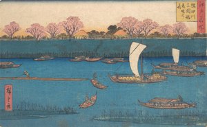 Sumidagawa Mimeguri Hana Zakari no Kei de Utagawa Hiroshige II