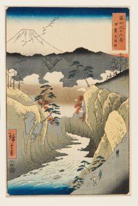 Paso de Inume en la provincia de Kai de Utagawa II Hiroshige
