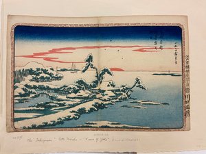 Nieve en Año Nuevo en Susaki de Utagawa I Hiroshige