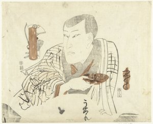 Actor con plato de Utagawa Kunisada (I)