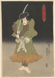 Actor descalzo y espada de Utagawa Kunisada (I)