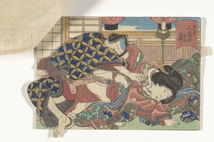 Estampa erótica móvil de Utagawa Kunisada (I)