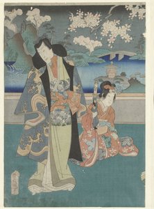el tercer mes yayoico Historias modernas de Genji durante los doce meses (título de la serie) Imayo Genji junikagetsu no uchi (título de la serie) de Utagawa Kunisada (I)