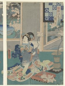 el tercer mes Yayoi (título sobre objeto) Historias modernas de Genji durante los doce meses (título de la serie) Imayo Genji junikagetsu no uchi (título de la serie sobre el objeto)