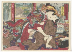 El lugar de parada Kioto El camino erótico a la capital (título de la serie) de Utagawa Kunisada (I)