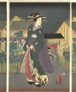 Iris en plena floración de Utagawa Kunisada (I)